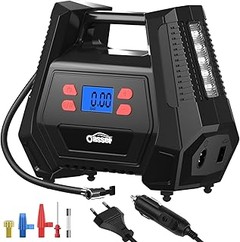 Instrucciones para utilizar un compresor de aire para coche con pantalla LCD