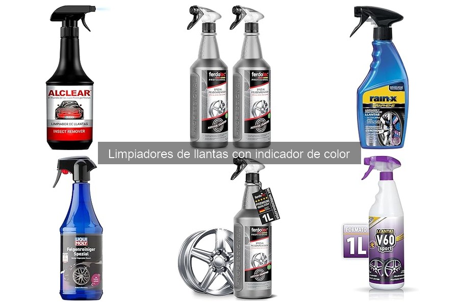 Alternativas a limpiadores de llantas con indicador de color