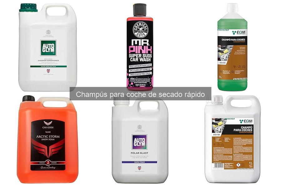 Alternativas a los champús de secado rápido para coches