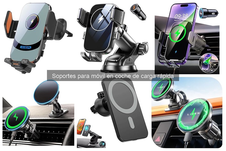Alternativas a soportes para móvil en coche de carga rápida