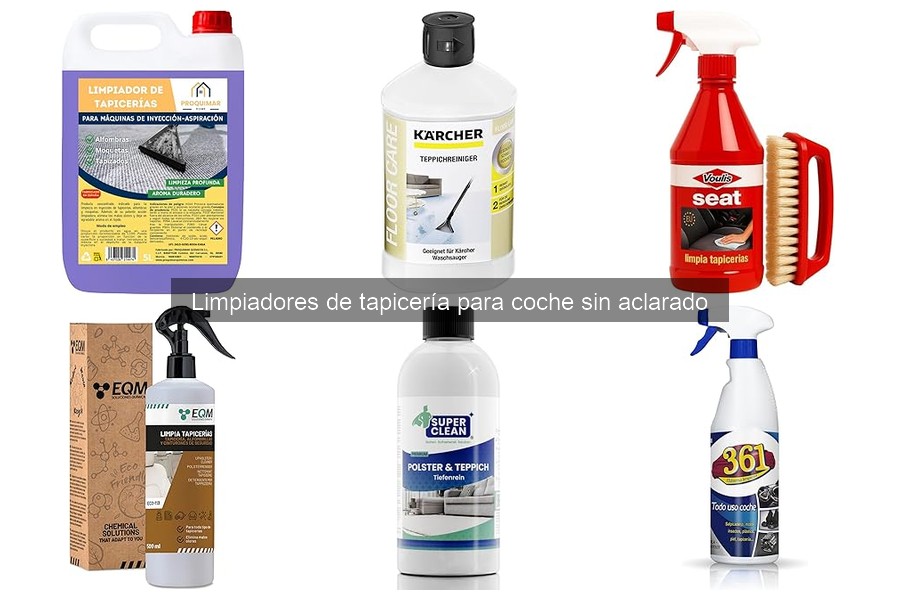 Alternativas Efectivas a Limpiadores de Tapicería sin Aclarado