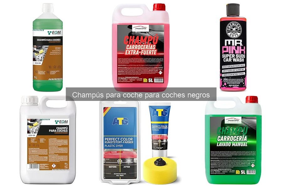 Champús para coches negros que facilitan el secado