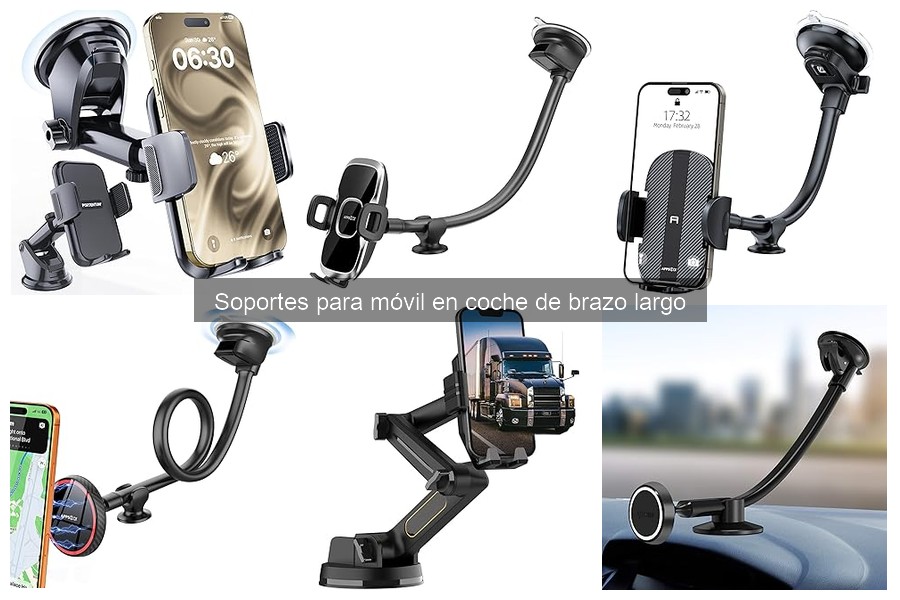 Cómo instalar un soporte para móvil de brazo largo en coche