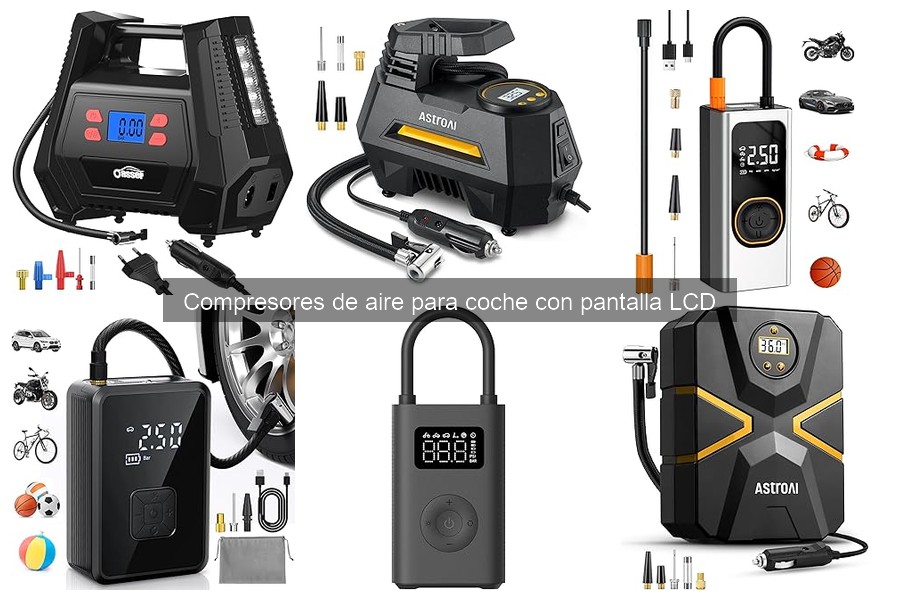 Cómo usar un compresor de aire para coche con pantalla LCD