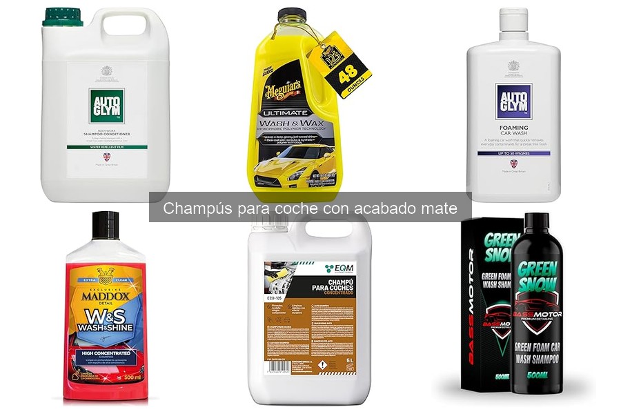 Comparativa: Champús mate vs brillantes para coche