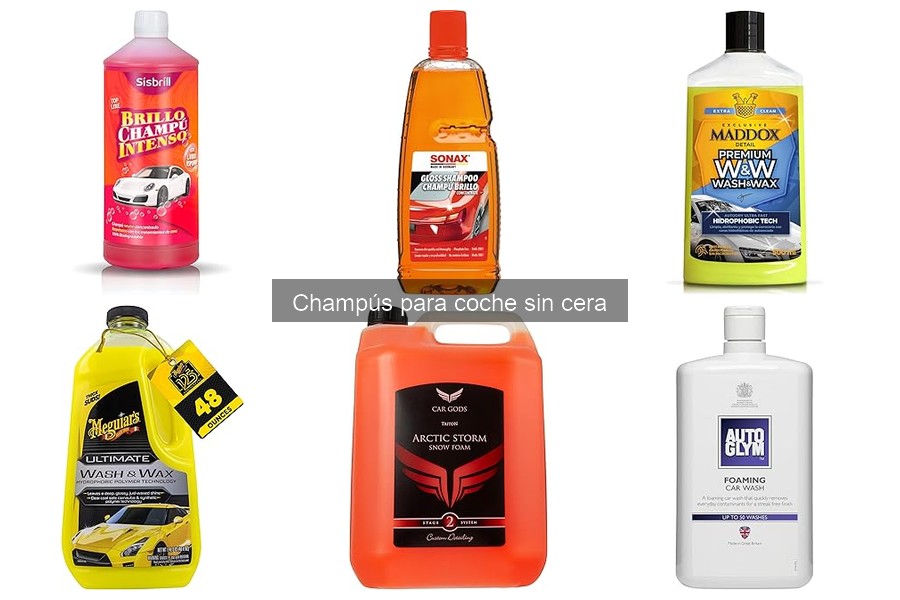 Comparativa de champús para coche con y sin cera