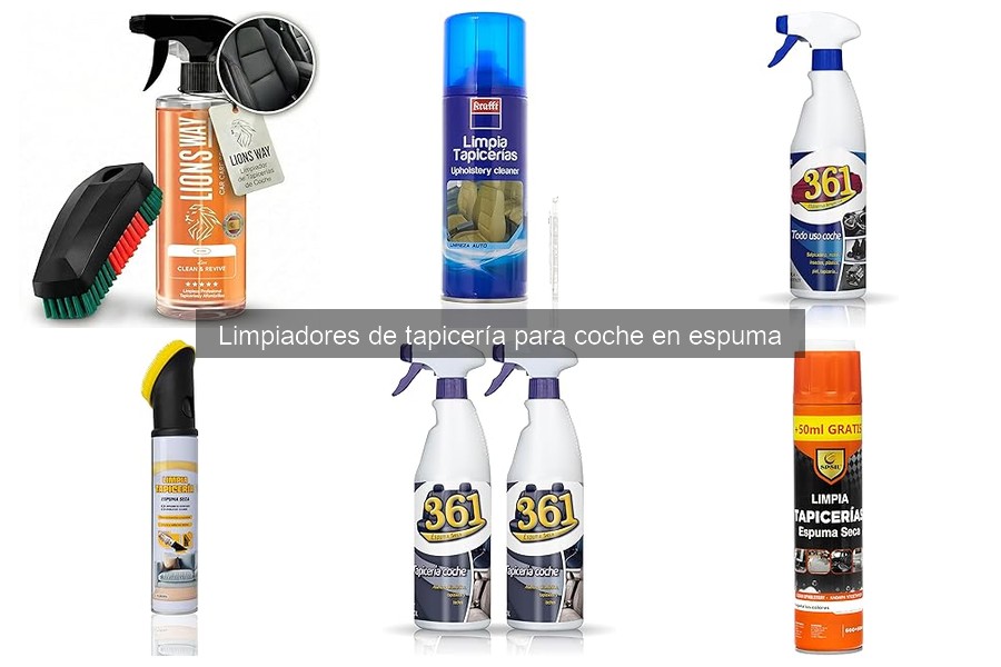 Comparativa de Limpiadores de Tapicería en Espuma para Coche