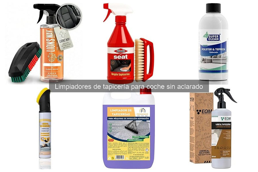 Comparativa de Limpiadores de Tapicería Sin Aclarado