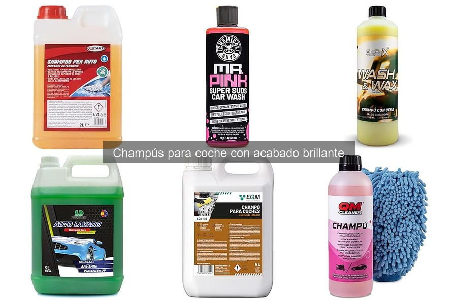 Comparativa de los Mejores Champús para Coche Brillantes