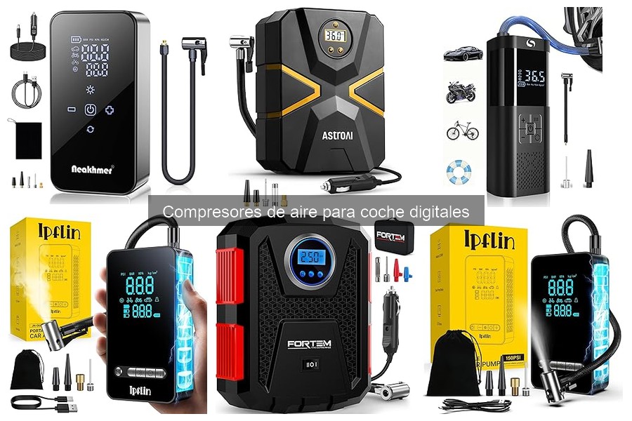 Comparativa de los mejores compresores de aire digitales para coche