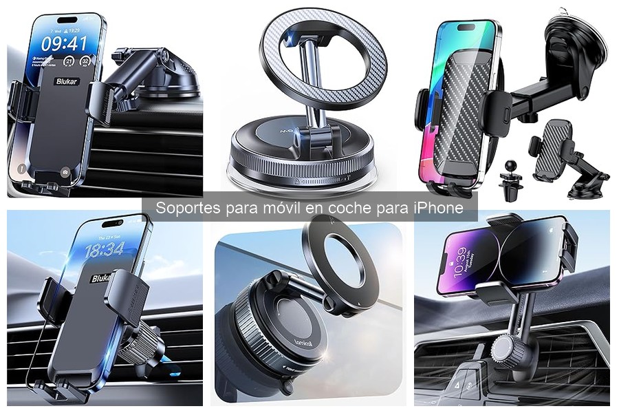 Comparativa de Soportes Móviles para iPhone y Android en Coche