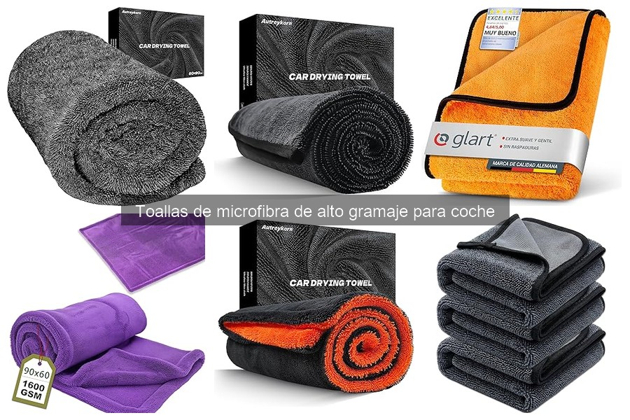 Comparativa de Toallas de Microfibra de Alto Gramaje para Coche