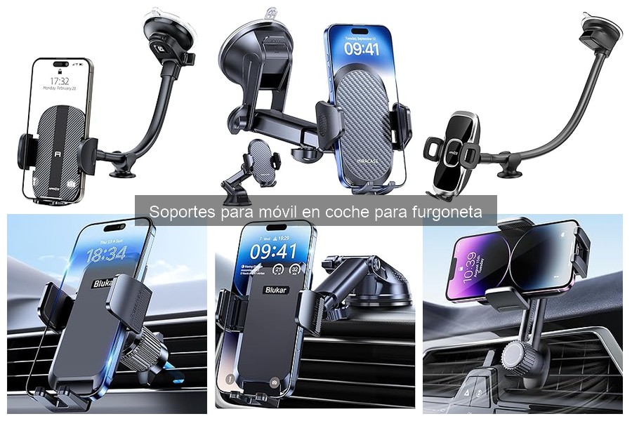 ¿Cuánto cuesta un soporte para móvil en coche para furgoneta?
