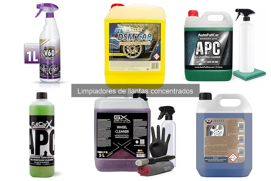 Diferencias entre limpiadores de llantas concentrados y spray