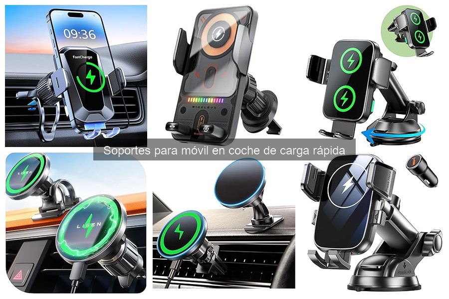 Dónde comprar soportes para móvil en coche de carga rápida
