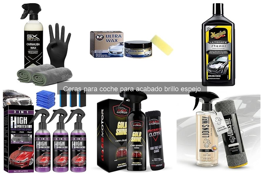 Duración del brillo con ceras de acabado espejo para coche