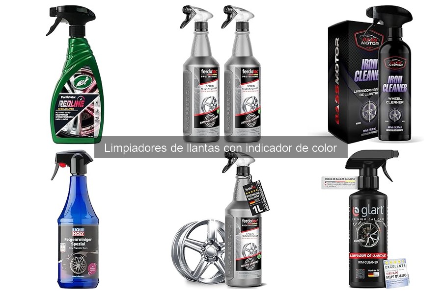 Efectividad de limpiadores de llantas con indicador de color