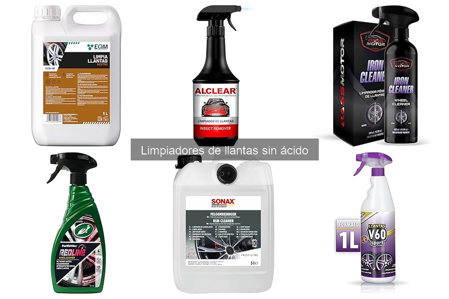 Efectividad de los limpiadores de llantas sin ácido