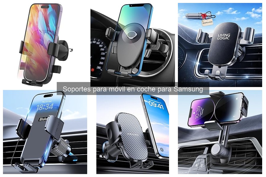 Funciones adicionales de soportes para móvil en coche