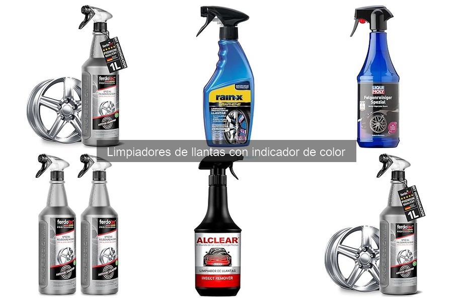 Guía de compra para limpiadores de llantas con indicador de color