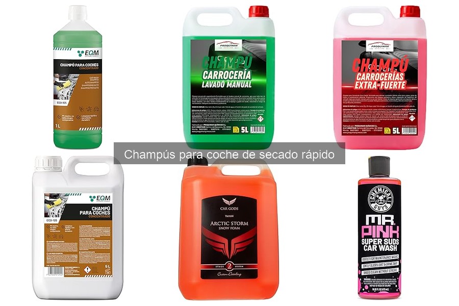 Guía para elegir el mejor champú de secado rápido para tu coche
