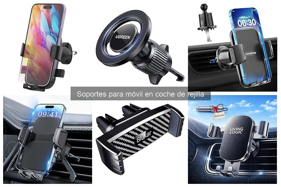 Instalación fácil de un soporte para móvil en coche de rejilla