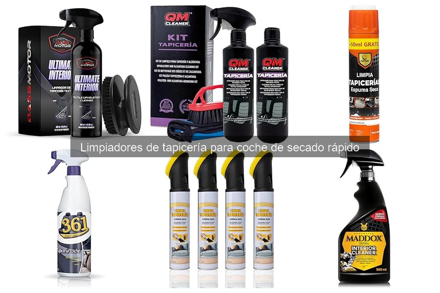 Limpiadores de tapicería para coche de secado rápido