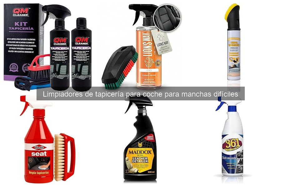 Manchas difíciles de eliminar en tapicería de coche
