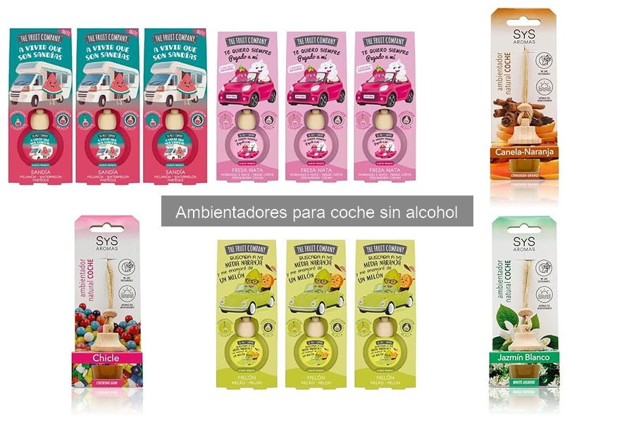 Mejores ambientadores para coche sin alcohol para alérgicos