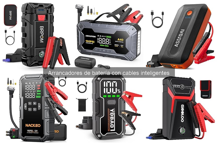 Mejores arrancadores de batería con cables inteligentes para coches