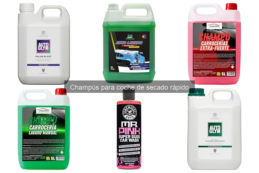 Mejores champús de secado rápido para tu coche en 2023