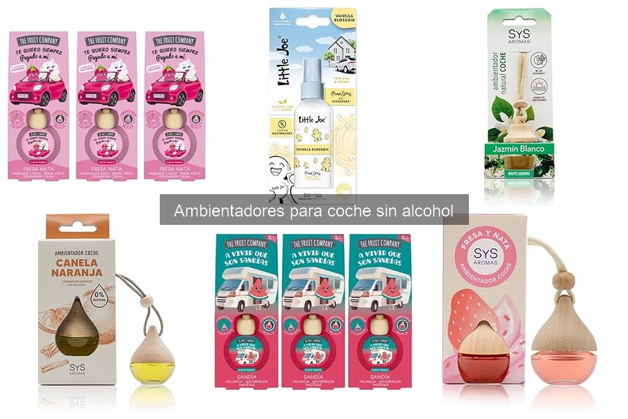 Mejores fragancias para ambientadores de coche sin alcohol