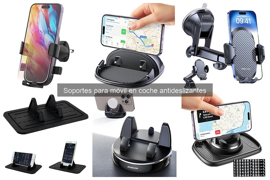 Mejores soportes antideslizantes para móviles en coche