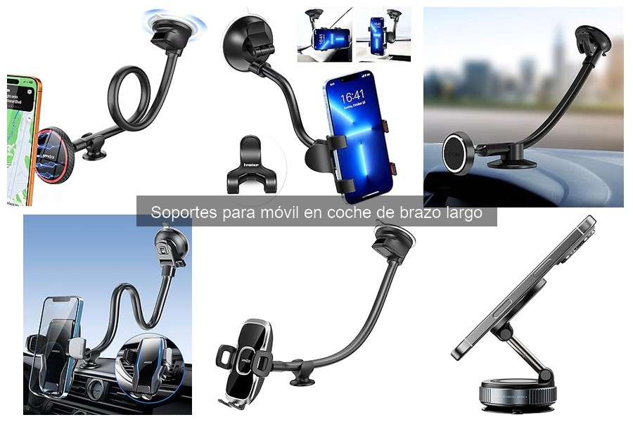 Mejores soportes de móvil de brazo largo para coches