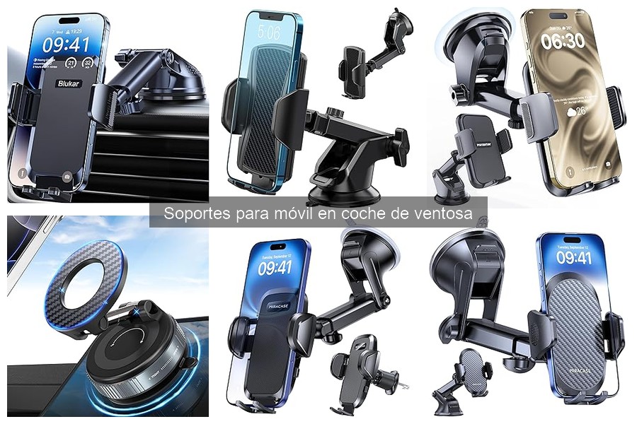 Mejores soportes de ventosa para coches según tu smartphone