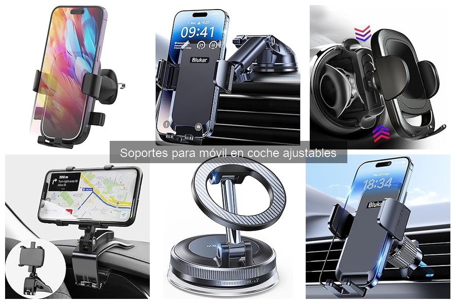 Mejores soportes para móvil ajustables en coche 2023