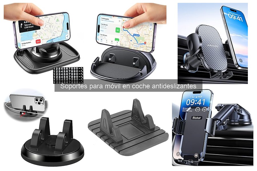 Mejores soportes para móvil antideslizantes en coche