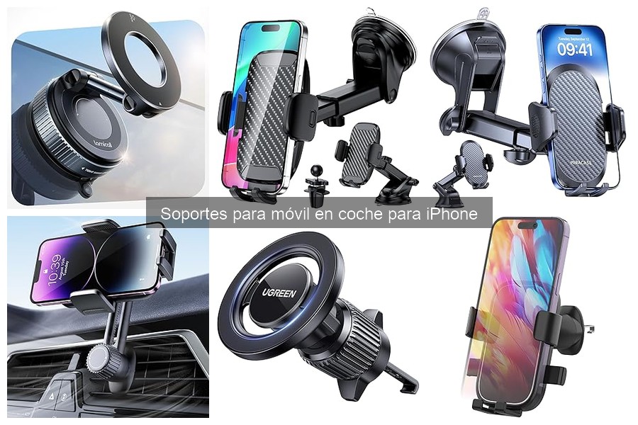 Mejores soportes para móviles en coche para iPhone 2023