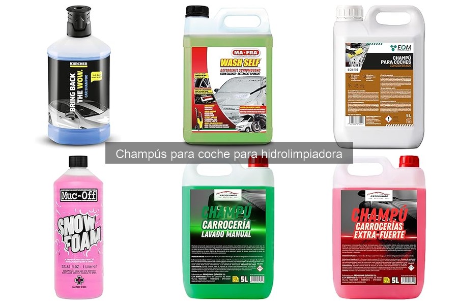 Opiniones sobre champús para coche y su eficacia con hidrolimpiadora