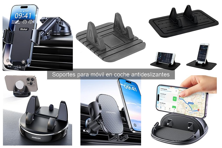 Opiniones sobre soportes antideslizantes para móviles en coche