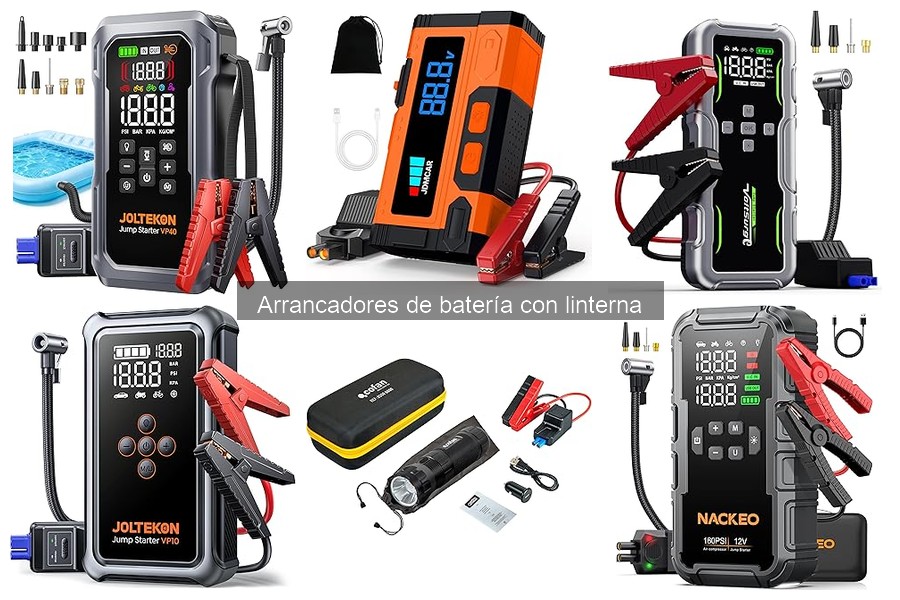 ¿Qué es un arrancador de batería con linterna?