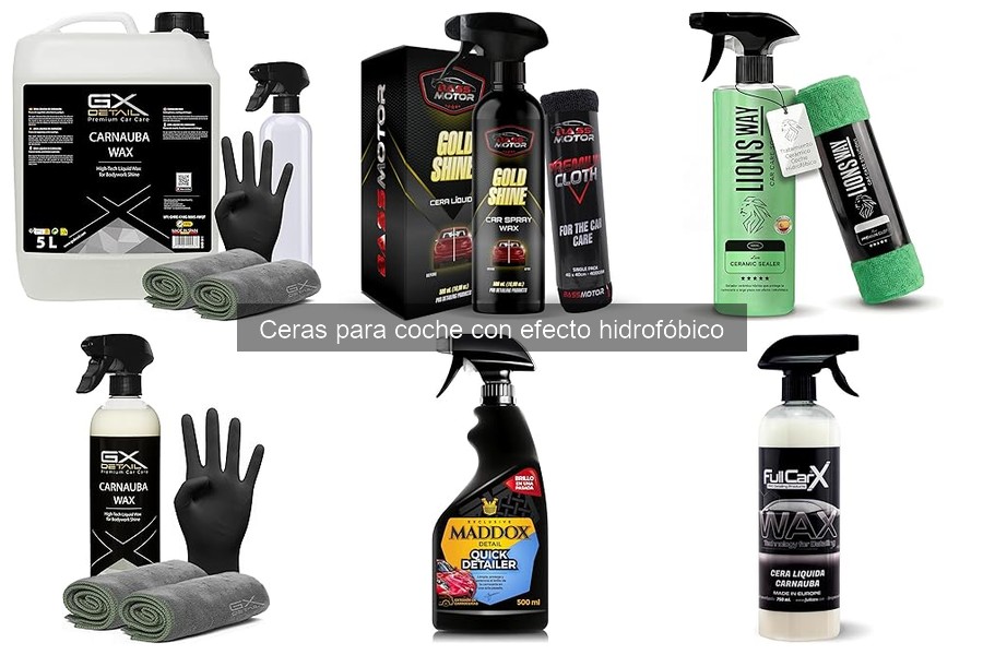 ¿Qué son las ceras para coche con efecto hidrofóbico?
