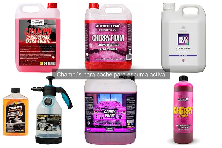 ¿Qué son los champús para coche de espuma activa?
