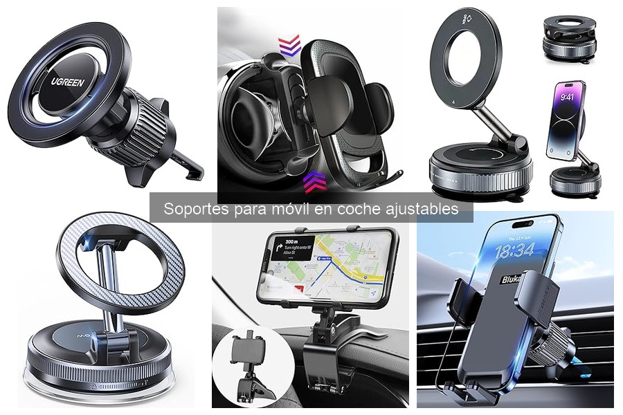 ¿Qué son los soportes para móvil ajustables en coche?