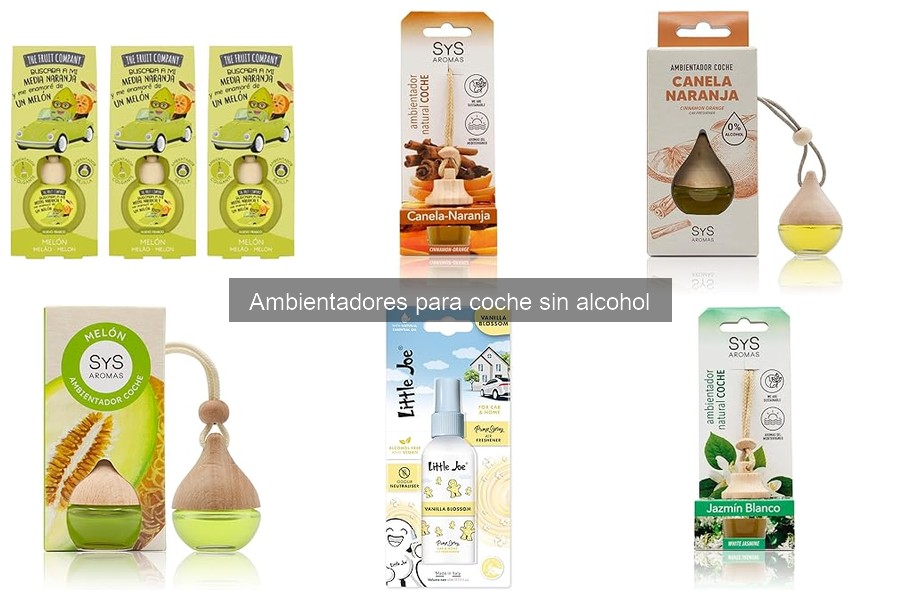 Tipos de ambientadores para coche sin alcohol: guía completa
