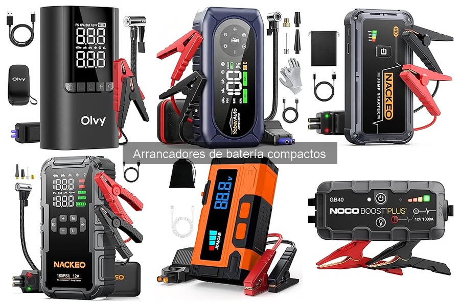 Tipos de arrancadores de batería compactos para coche