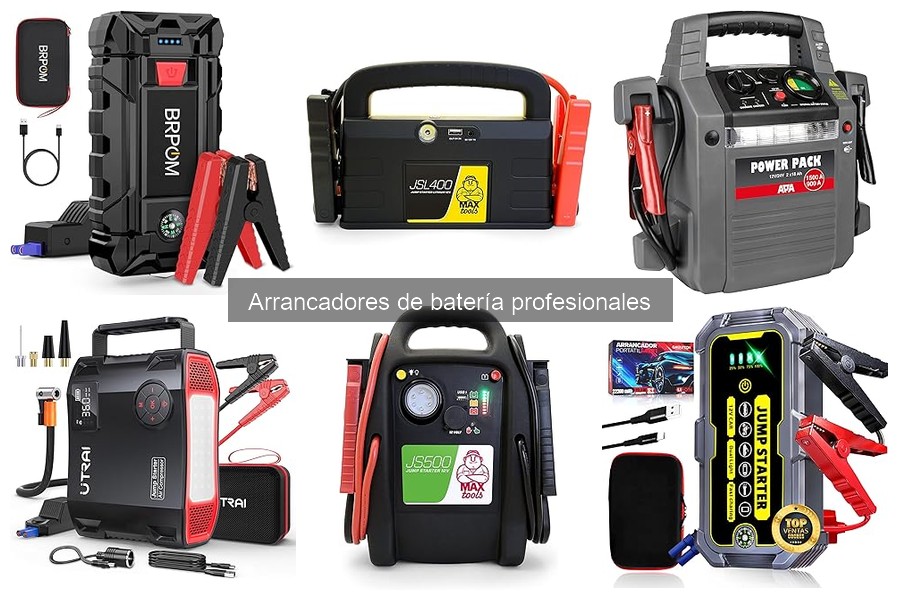 Tipos de arrancadores de batería profesionales para coches