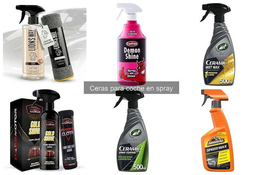 Tipos de ceras para coche en spray: Brillo y protección