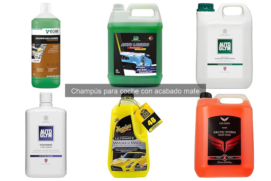 Tipos de champús para coche con acabado mate: guía completa