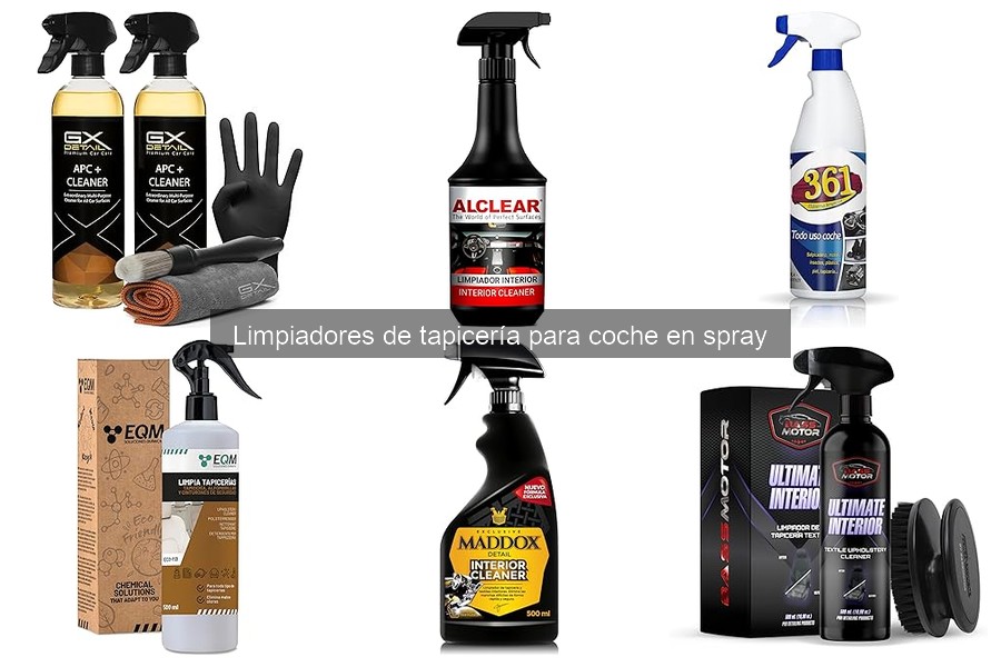 Tipos de limpiadores de tapicería para coche en spray